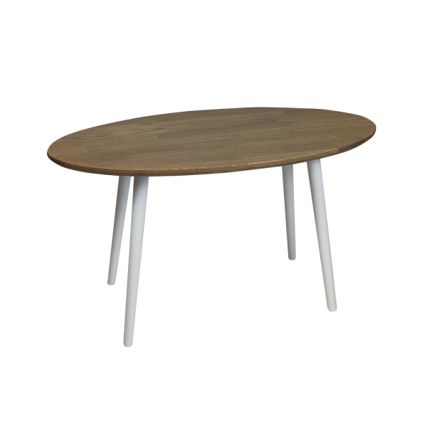 Solid oak oval coffee table - 23