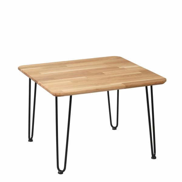 Stolik kwadratowy dębowy - kolekcja IRON OAK | Moonwood, Rustykalny stolik kwadratowy Iron Oak Iron Oak - IOKS 