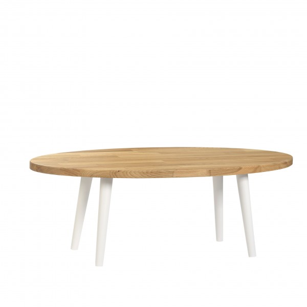 Solid oak oval coffee table - 2